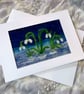 Winter Night Snowdrops Art Card - Image 3