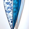 Long Stained Glass Blue-Decal Heart