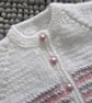 14" Three Colour Round Neck Cardigan - Image 2