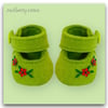 Green Embroidered Shoes