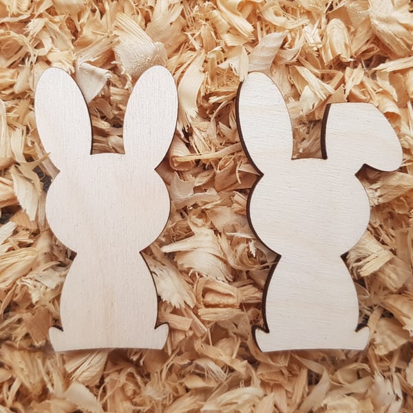 Bunny rabbit wooden craft blanks perfect for easter gifts