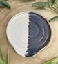 Handmade Ceramic Reactive Glaze and White Spoon Rest - Image 2