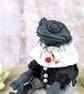 'Rospo', a black porcelain and textile frog imp. - Image 2