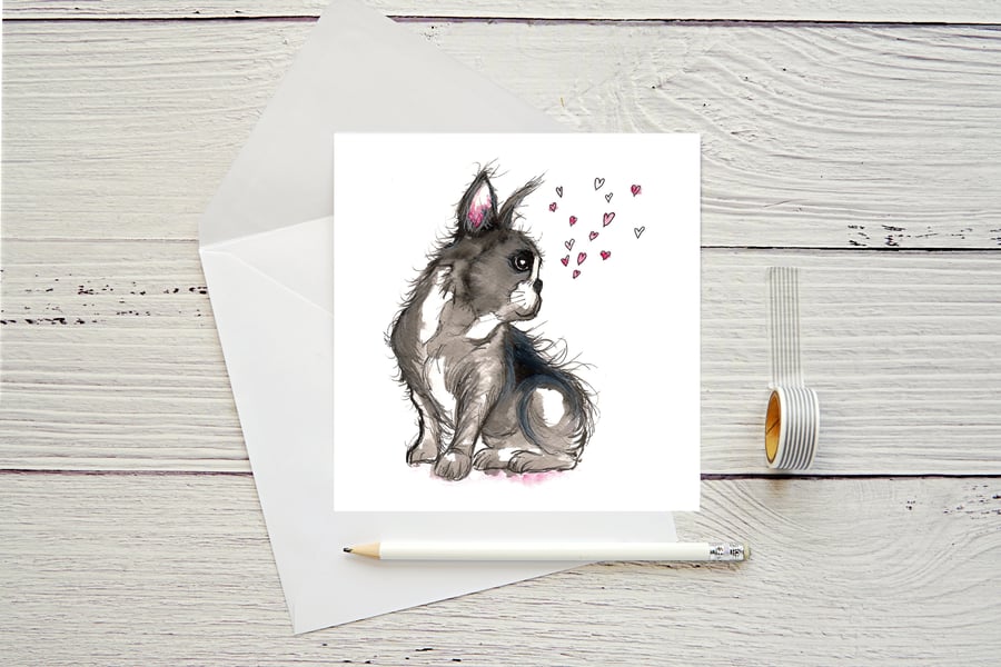 French Bulldog Greeting Card