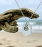 Unique Sea glass and charm necklace