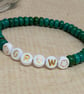 "grow" green howlite stretch  affirmation bracelet  - Image 7