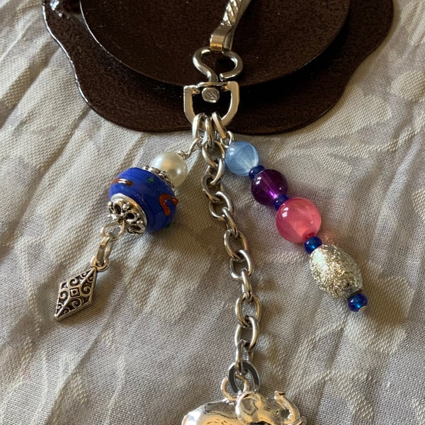 Bohemian Elephant Bag Charm.