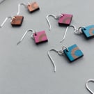 Small square dangly earrings