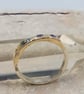 Golden Fusion Hammered Silver Ring with Cubic Zirconia - Size L - Image 7