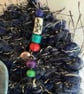 Blue and gold woolly hanging decorated heart - Image 6