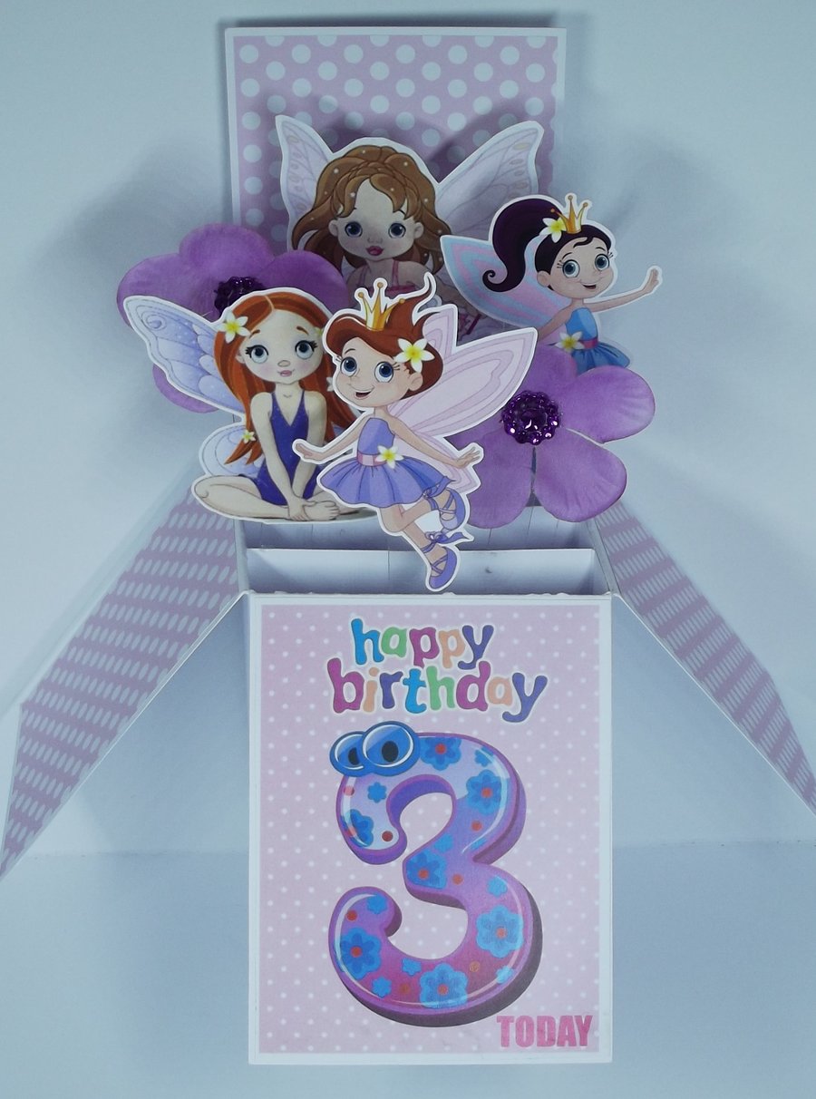 Girls 3rd Birthday Card