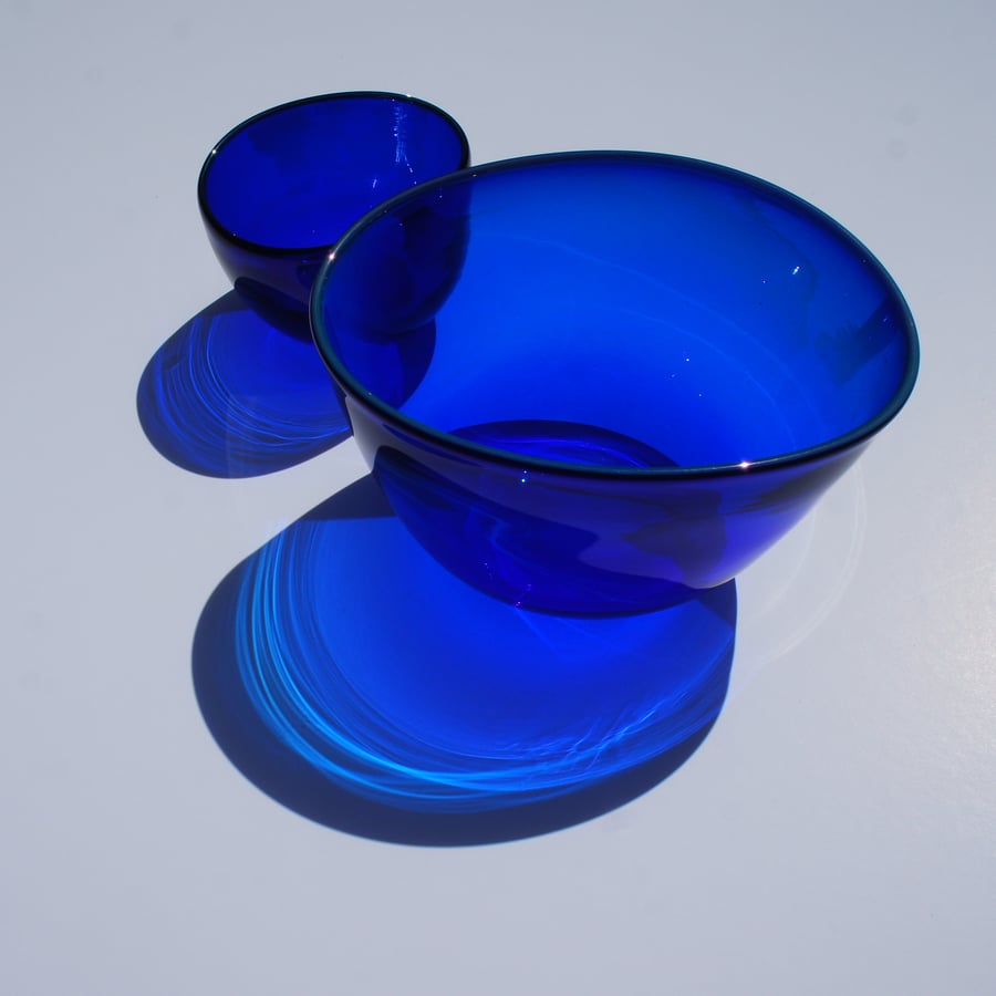 Art Glass Vessel, Cobalt Blue