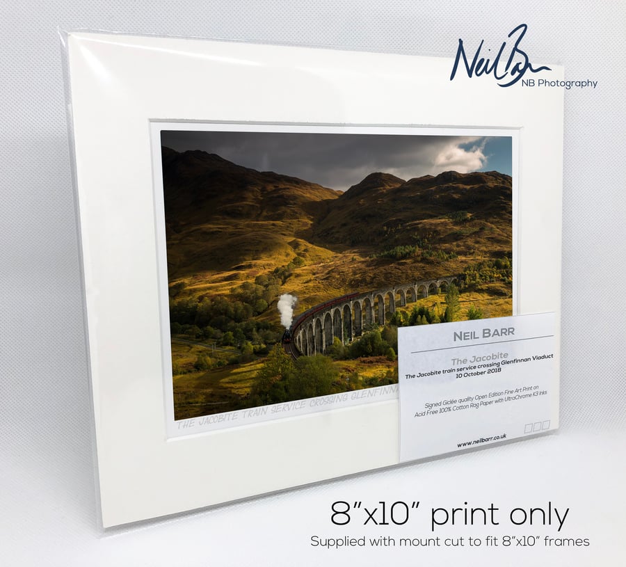The Jacobite Steam Train Glenfinnan Viaduct - A5 (10"x 8") Unframed Print