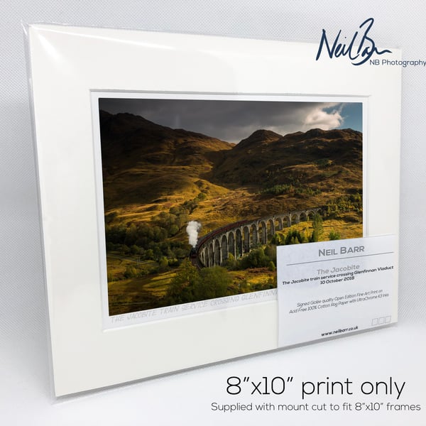 The Jacobite Steam Train Glenfinnan Viaduct - A5 (10"x 8") Unframed Print