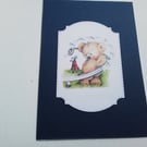 Handmade card and gift tag. Father's day card. Birthday card. Sports. Ref 426 