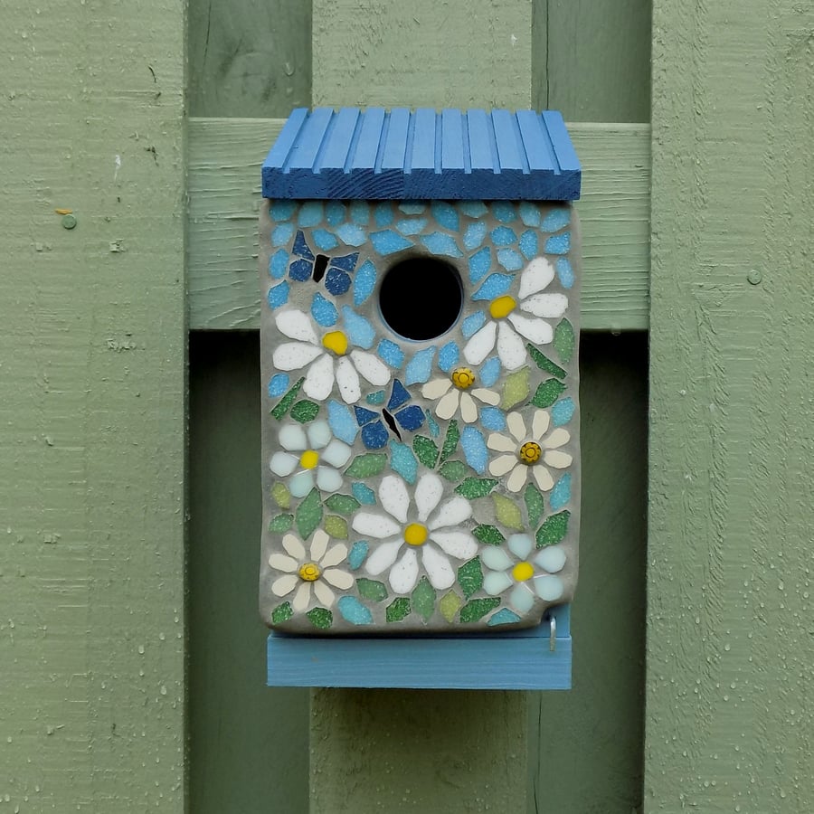 Daisy Meadow Mosaic Bird Nest Box 