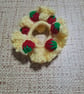 strawberry crochet scrunchie - yellow