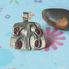 Seconds Sunday - Silver Magic Tree Pendant - Silver And Polished Garnet Stones