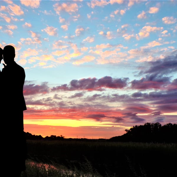 Romantic Couple Card Sunrise A5 