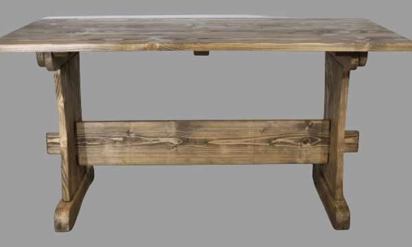 Handmade Solid Wood Dinning Table, Traditional Rustic Farmhouse Style.