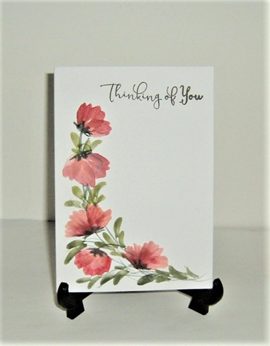 hand painted all occasion greetings card ( ref F 413)