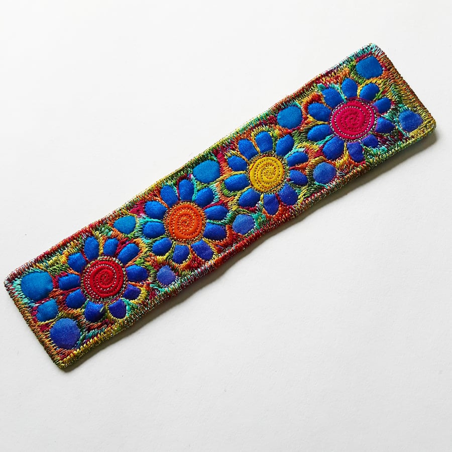 Bookmarks - Textile with Machine Embroidery Bookmark