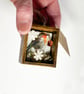 Birthstone Personalised Keepsake Gift in Wooden Box. Robin Textile Art - Image 2