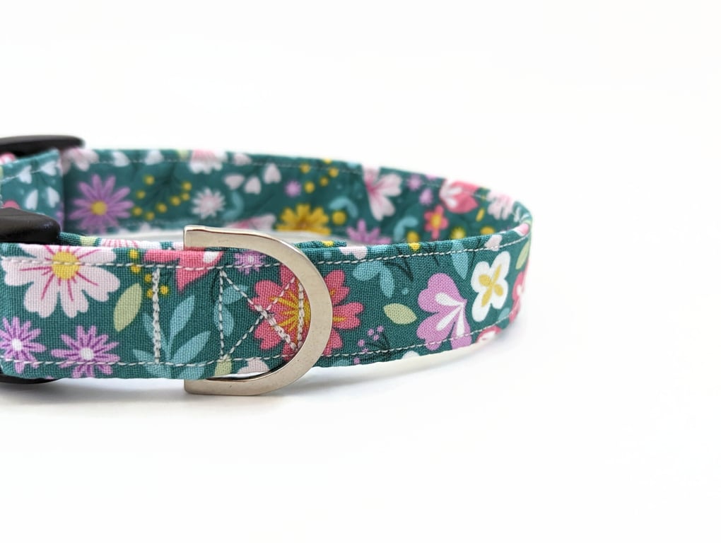 Spring Flowers Dog Collar, Dog Lead, Girl Dog Collar