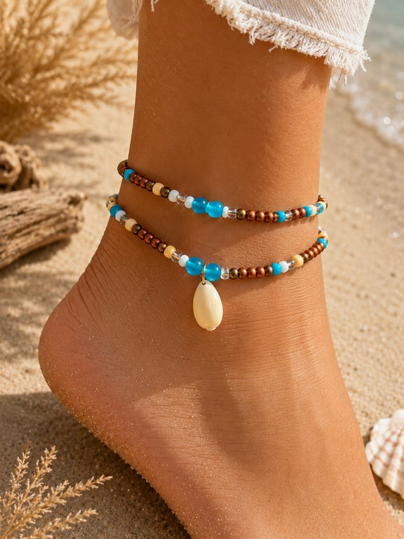 Coastal Breeze Bohemian Anklet Set