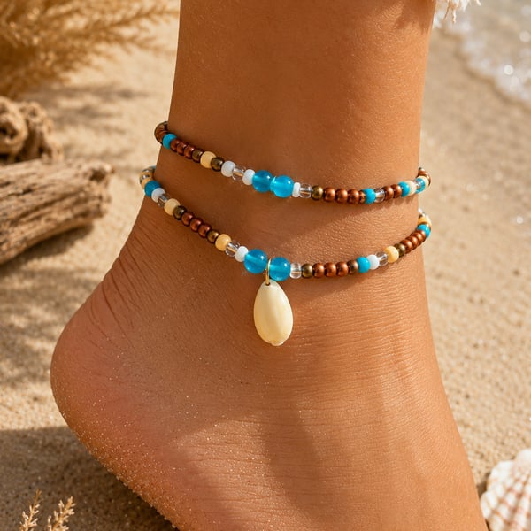 Coastal Breeze Bohemian Anklet Set
