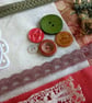 Vintage Welsh High Tea Slow Stitching Kit -  themed fabric remnants & trims - Image 2