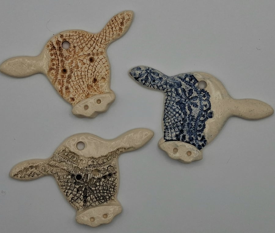 Ceramic cow hanging decoration