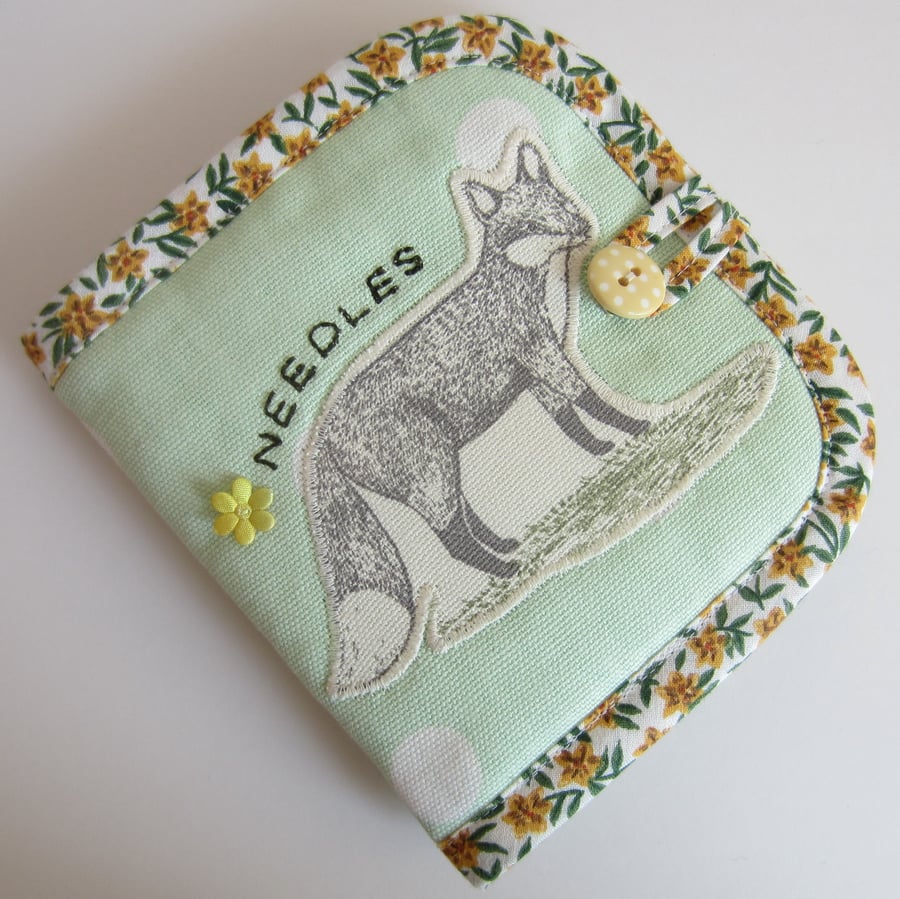 Appliqued Fox Needle Case