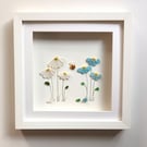 Sea Glass Flowers Floral Wall Art 