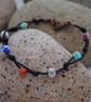 Millefiori & silver bracelet-boho & beach & surfer style (small) - Image 3