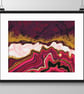 229B - Agate Marble Cross Stitch Pattern Gold & Pink version (PDF Counted Chart) - Image 3