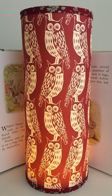 Woodland OWL - Handmade Tall Night Light.