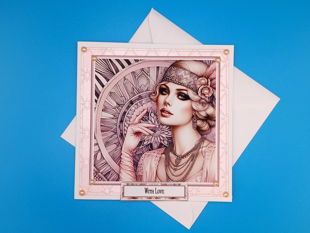 Art Deco Birthday Card, Female, Mother, Wife, Sister, Daughter