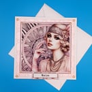 Art Deco Birthday Card, Female, Mother, Wife, Sister, Daughter