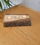Live edge ash tealight candle holder