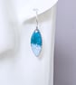 Colourful teal enamel dangle earrings - Image 6