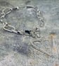Silver Paperclip Bracelet & Heart - Image 4