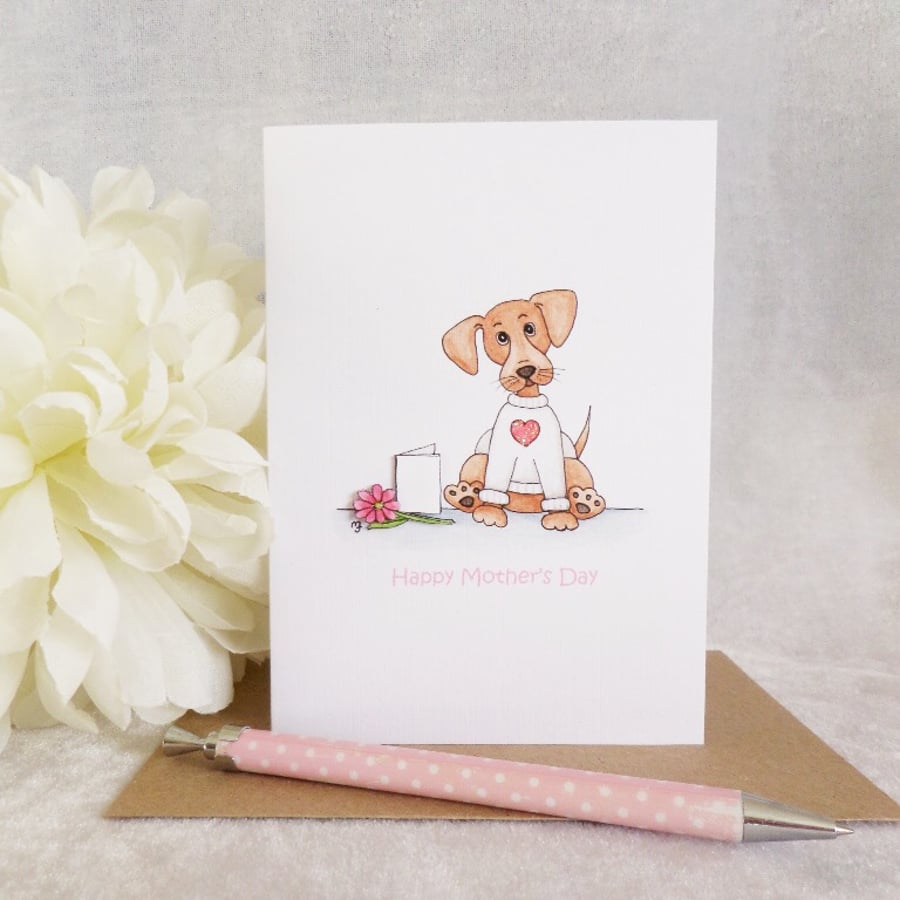 ‘Dash’ the Dachshund Dog Mother’s Day Card