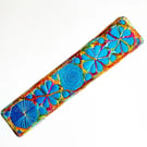 Handmade Embroidered Fabric Bookmark Textile Art Book Lover Gift 