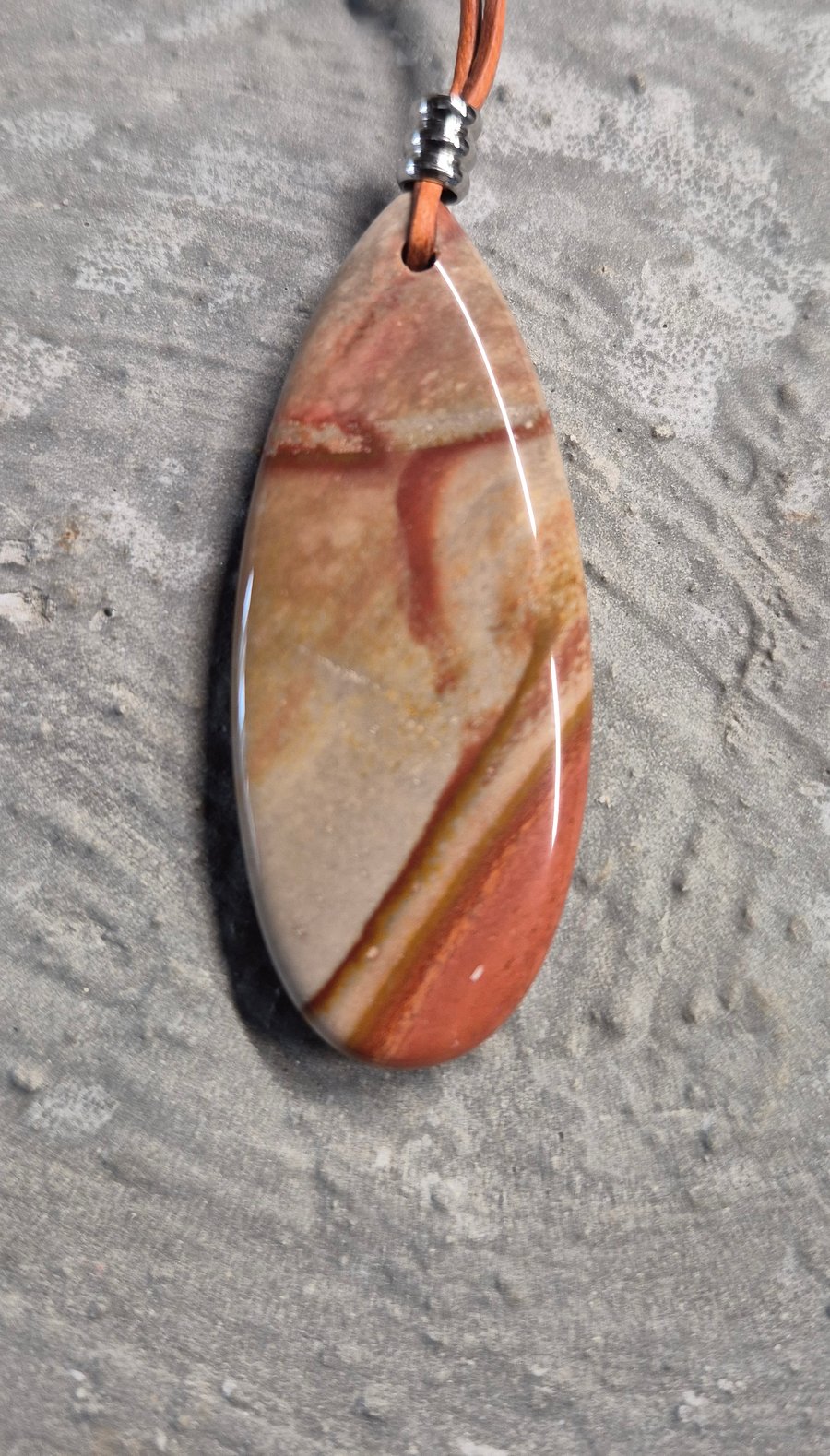 American Picasso Jasper Teardrop Pendant