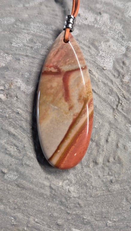 American Picasso Jasper Teardrop Pendant
