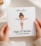 Personalised Gymnast Birthday Card For Her Happy Birthday Daughter Niece etc