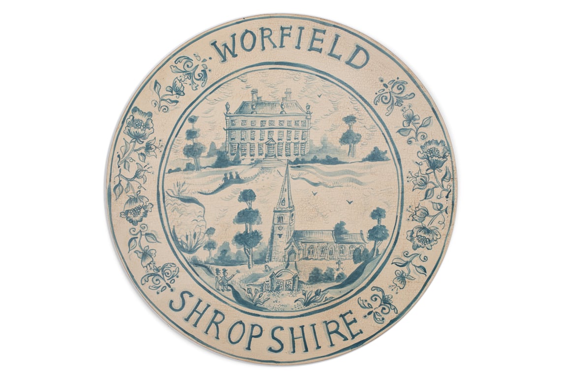 Bespoke 'Delft' Hand Painted Village Panel