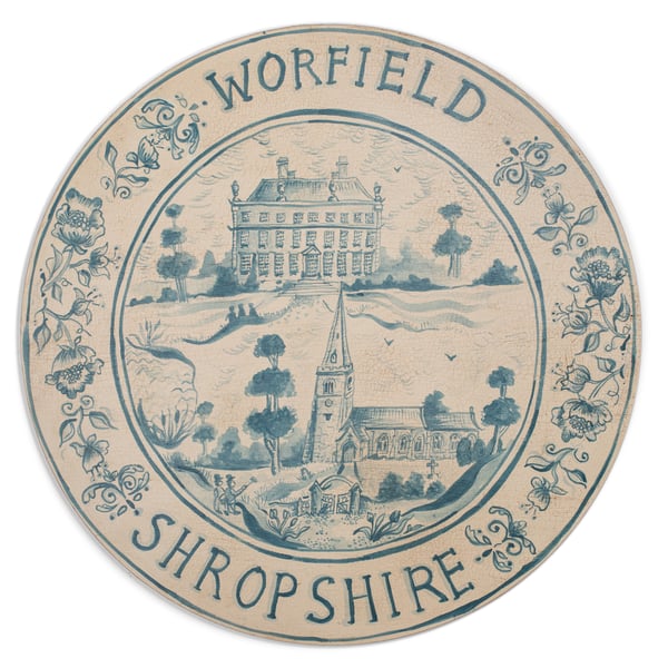 Bespoke 'Delft' Hand Painted Village Panel