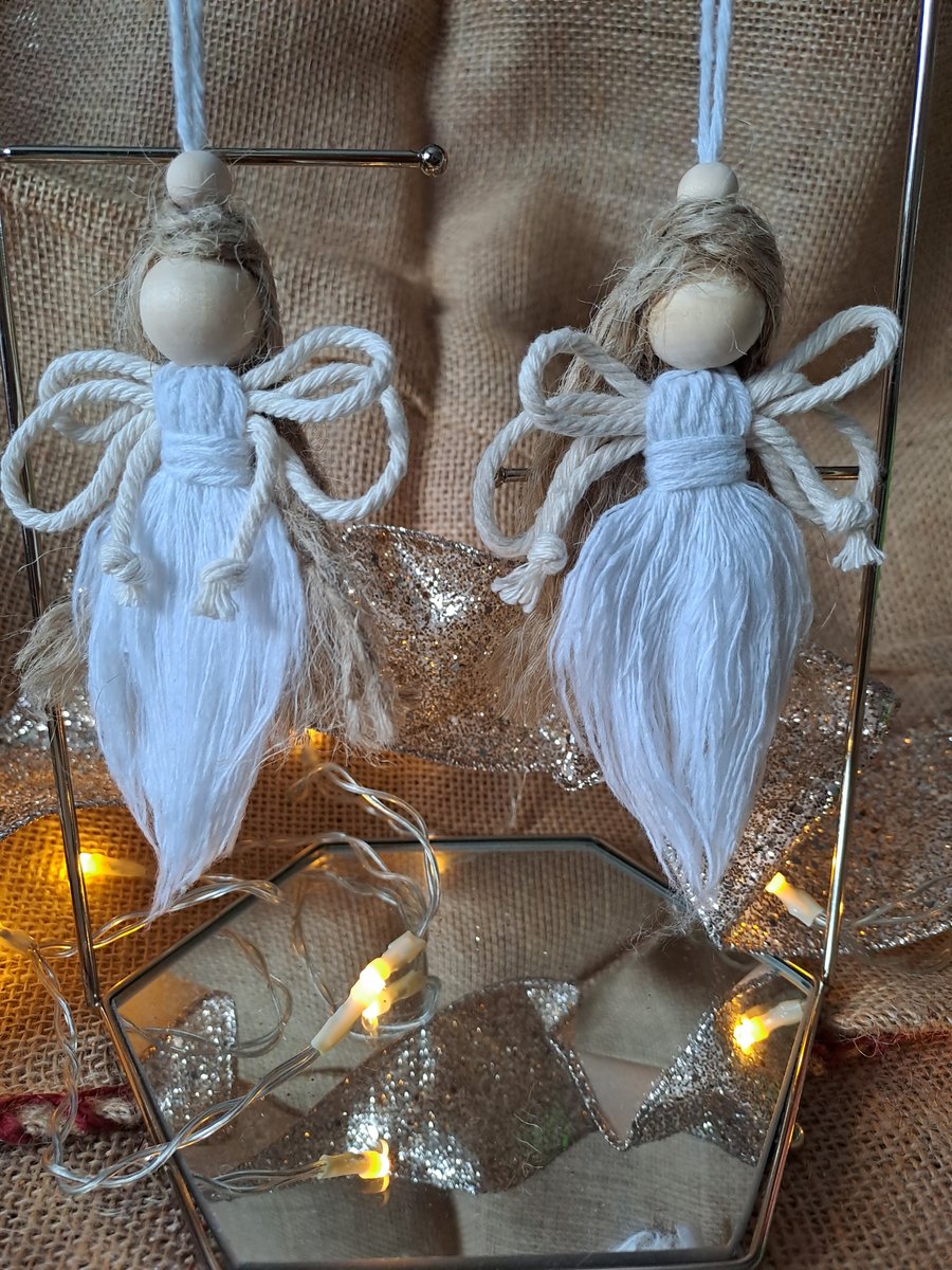 Christmas Angel Tree Decorations - Gabriella (Pair)